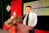 Đ/c Bạch Ngọc Chiến - Ủy viên BCH Đảng bộ tỉnh, Phó Chủ tịch UBND tỉnh Nam Định phát biểu tại buổi lễ